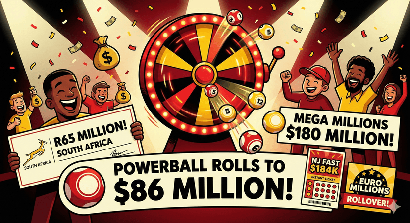 European and African draws deliver multimillion-euro and rand prizes